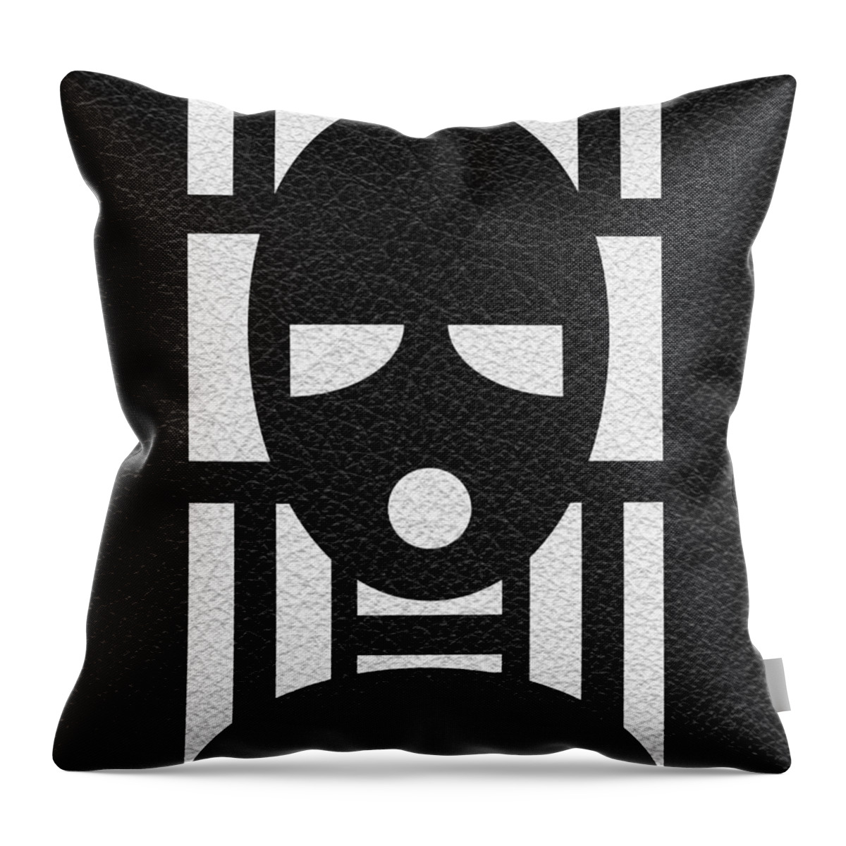 Gimp Throw Pillow featuring the digital art Gimp Mask by Roseanne Jones