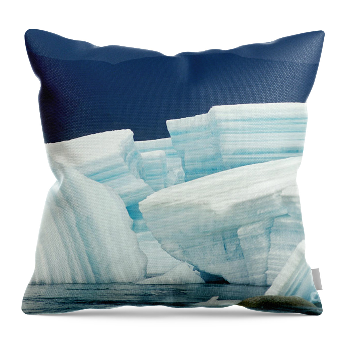 Alaska Scenic Throw Pillow featuring the photograph Glacial Ice by Art Wolfe