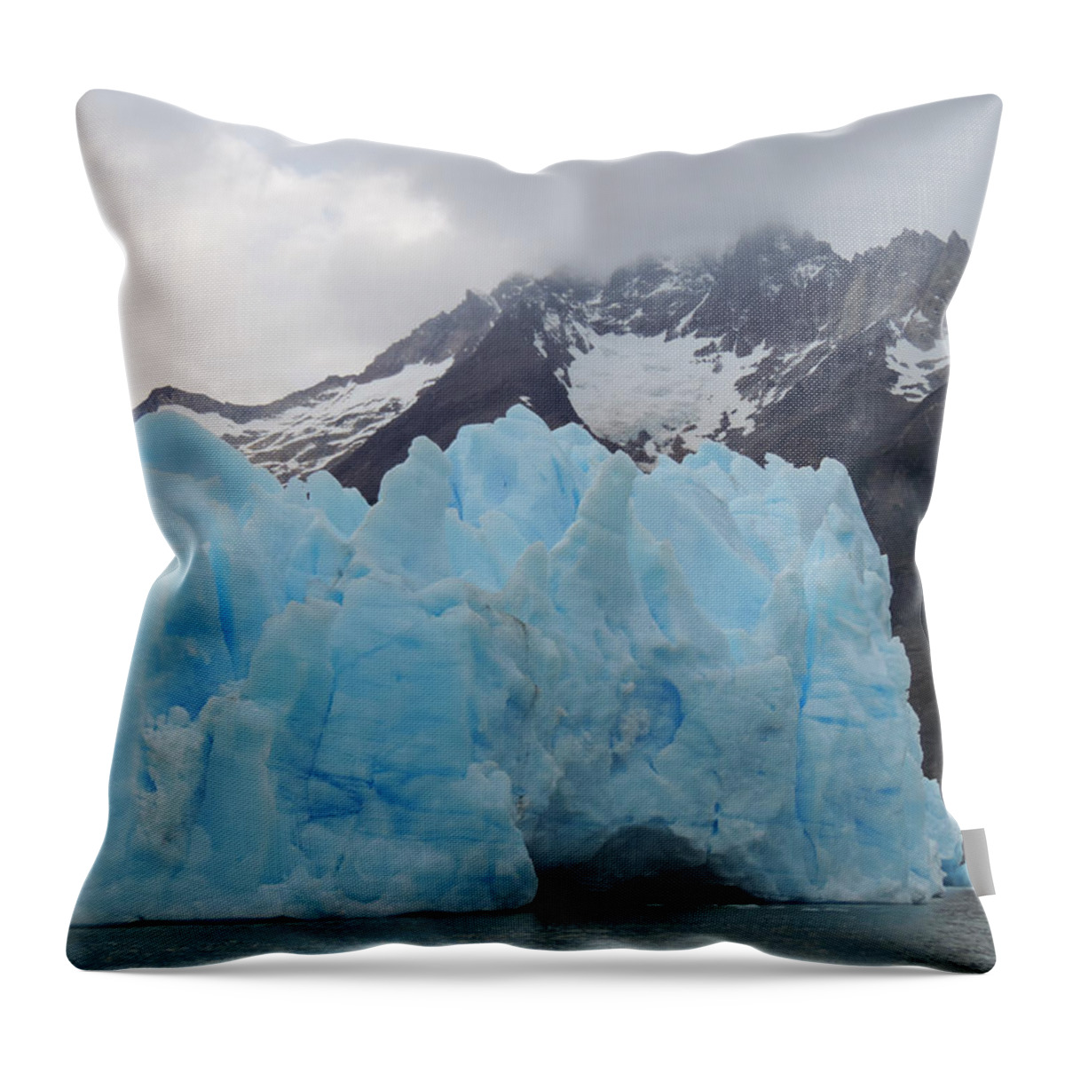 Photograph Throw Pillow featuring the photograph Glacier Blue by Richard Gehlbach