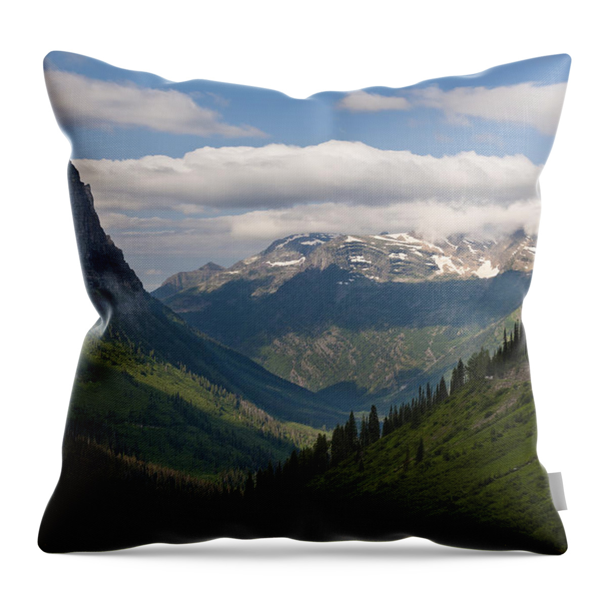America Throw Pillow featuring the photograph Glacier National Park by John Shaw