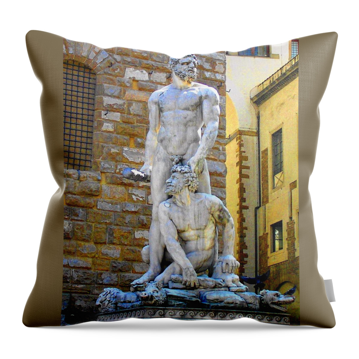 Hercules And Casus Throw Pillow featuring the photograph Glance at Hercules and Casus by Oleg Zavarzin