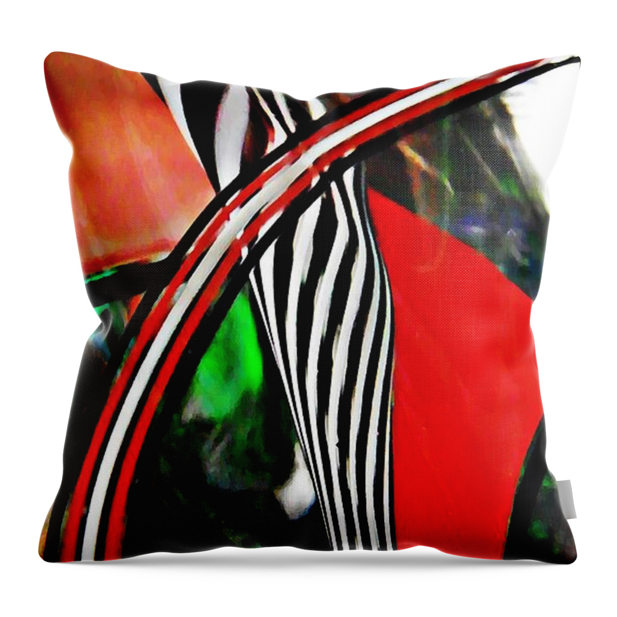 Abstract Throw Pillow featuring the photograph Glass Abstract 493 by Sarah Loft