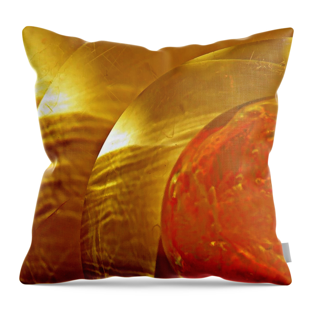 Abstract Throw Pillow featuring the photograph Glass Abstract 582 by Sarah Loft