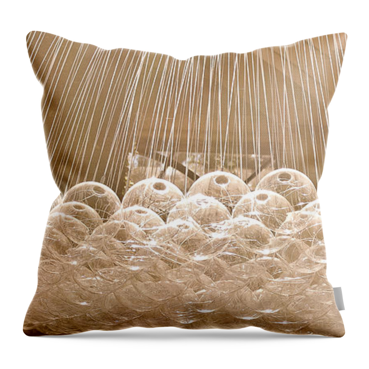 Longwood Gardens Throw Pillow featuring the photograph Glass Bubbles by Trish Tritz