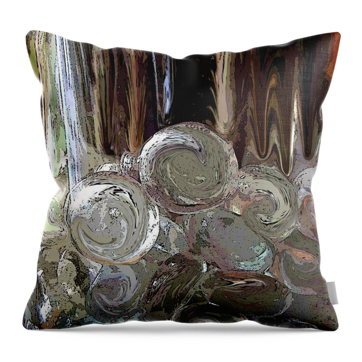 Glass Throw Pillow featuring the digital art Glass in glass by Mary Bedy