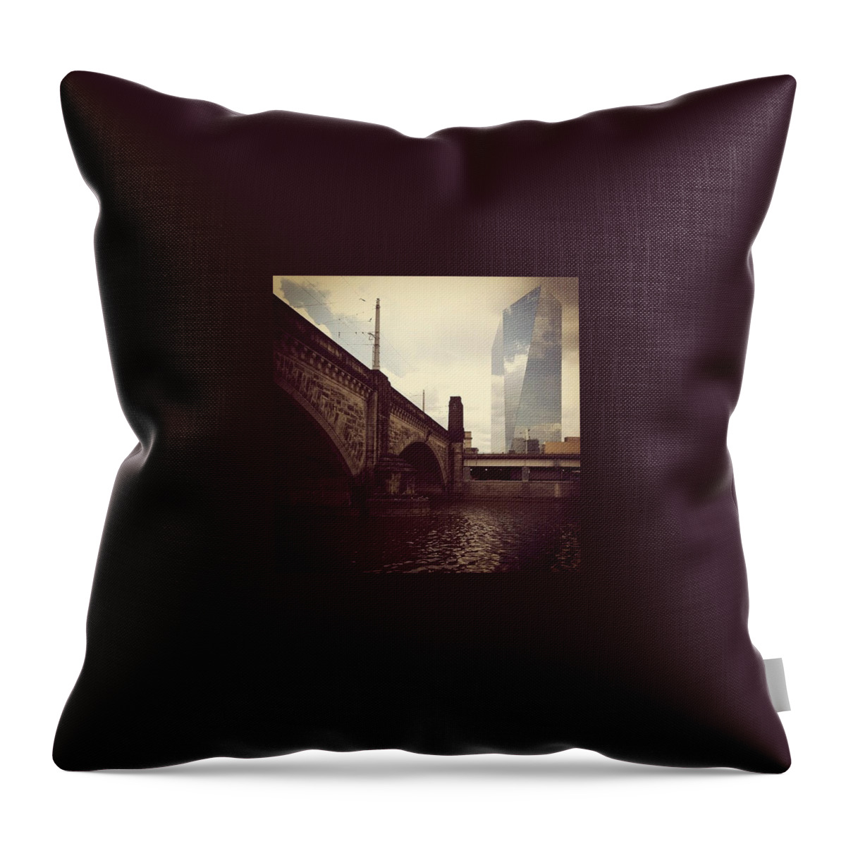Phillygram Throw Pillow featuring the photograph Glass view by Katie Cupcakes