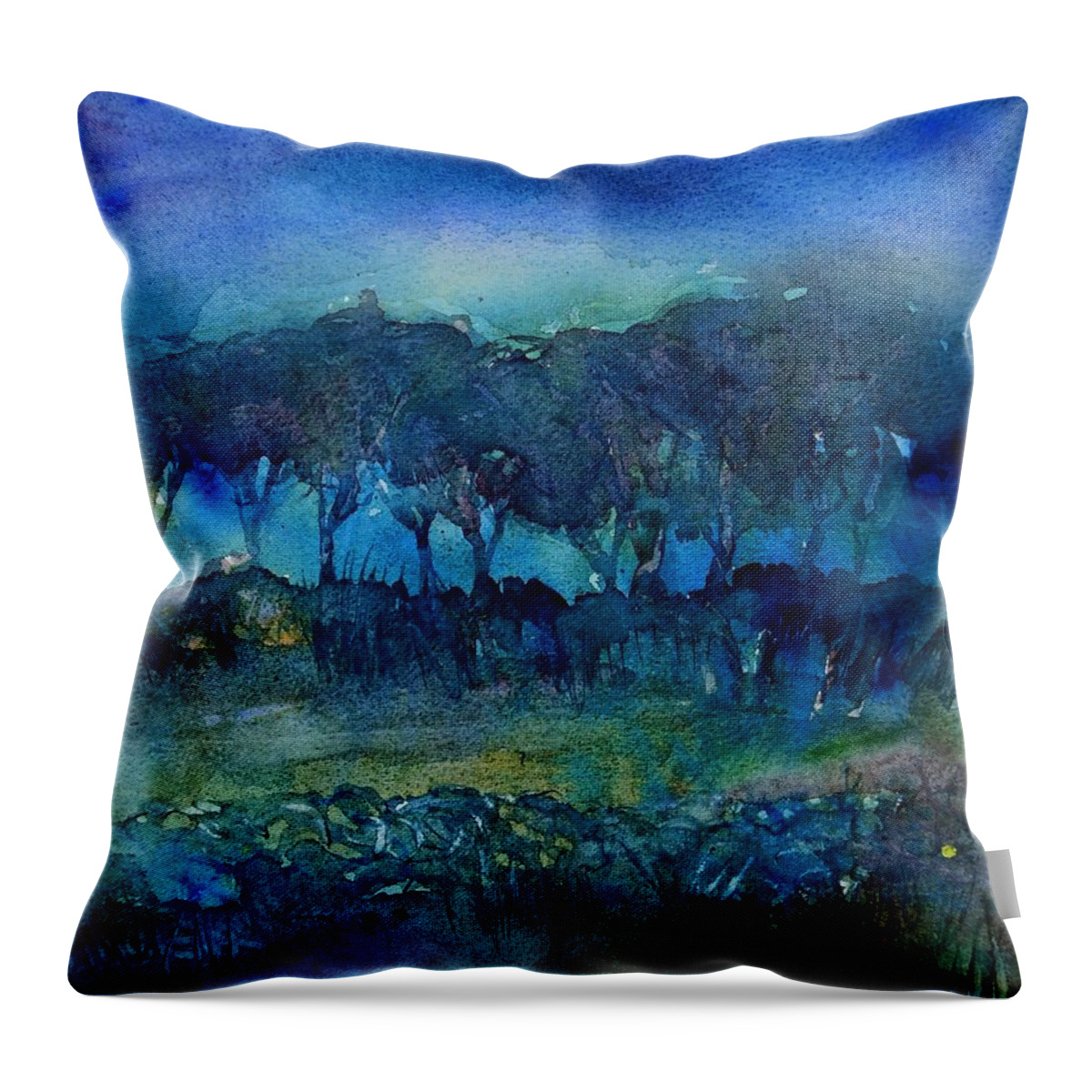 Dawn Throw Pillow featuring the painting Glimmer of Dawn by Trudi Doyle