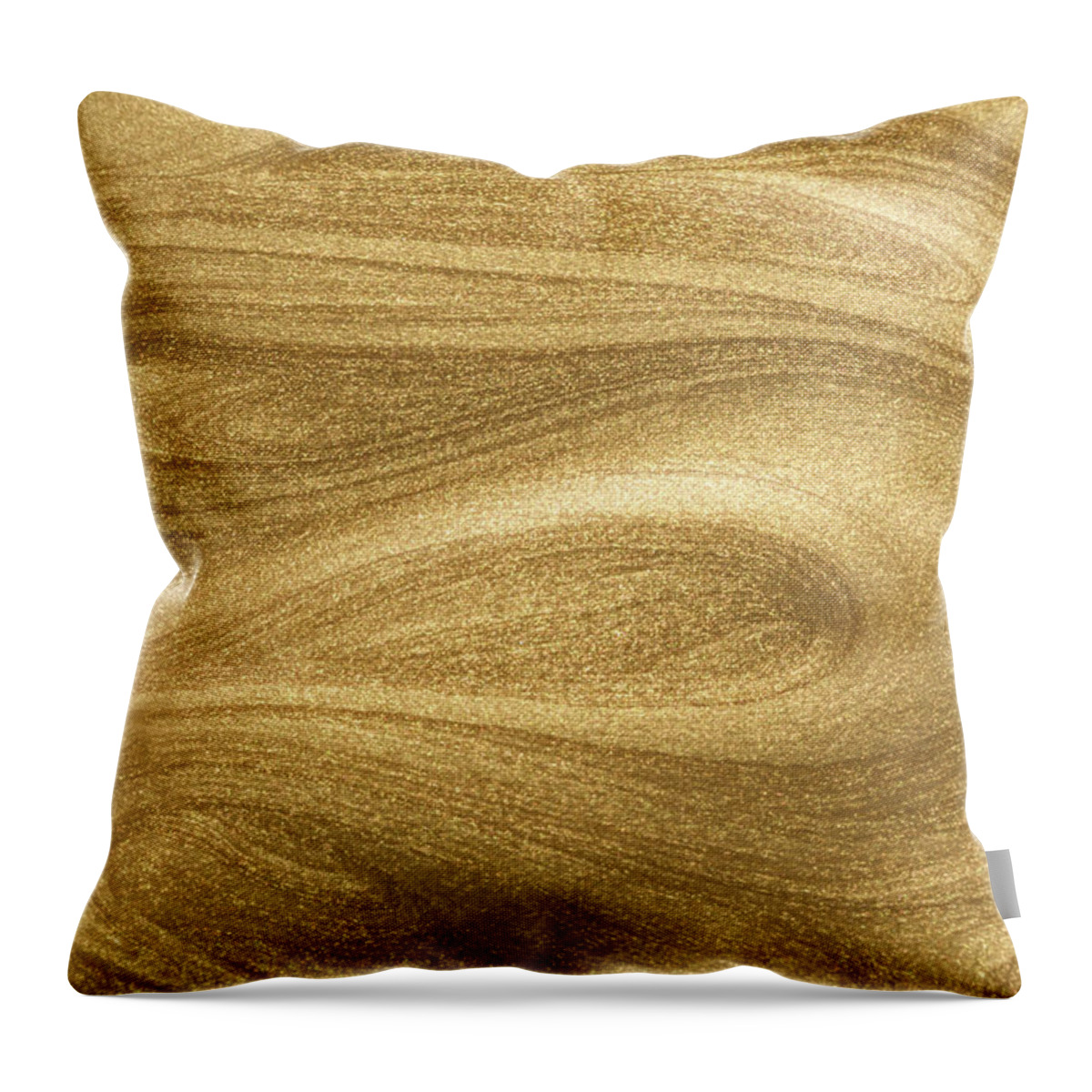 Curve Throw Pillow featuring the photograph Glittering Gold Paint by Miragec