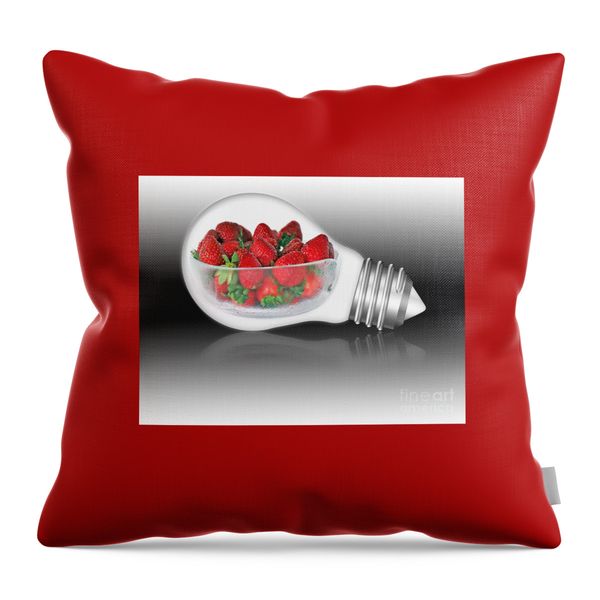 Photography Throw Pillow featuring the photograph Global Strawberries by Kaye Menner