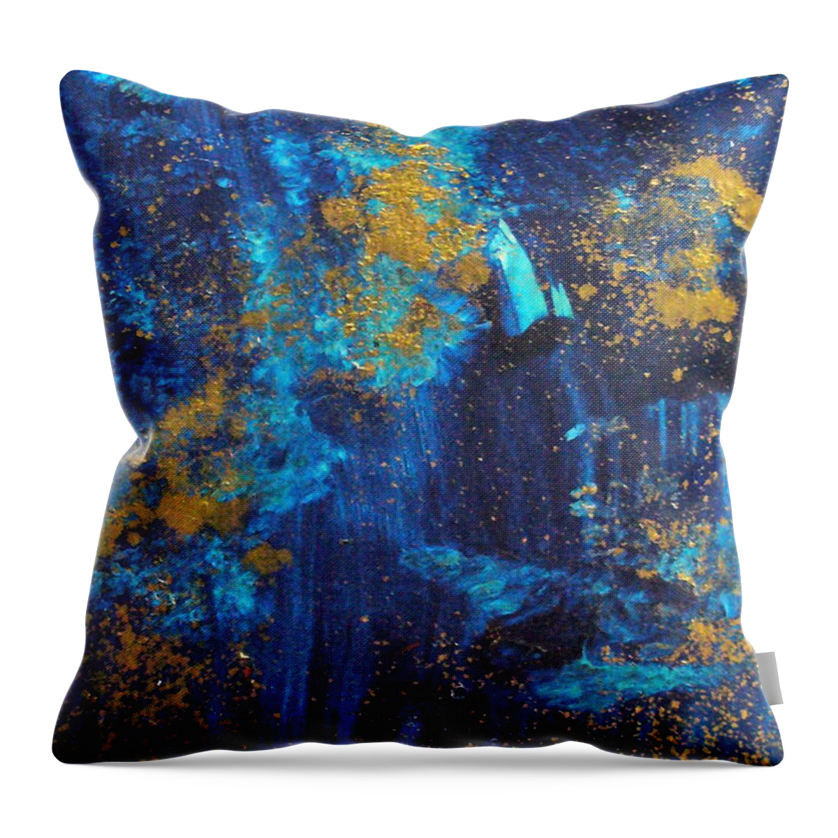 Abstract Throw Pillow featuring the painting Gloria by Mary Sullivan