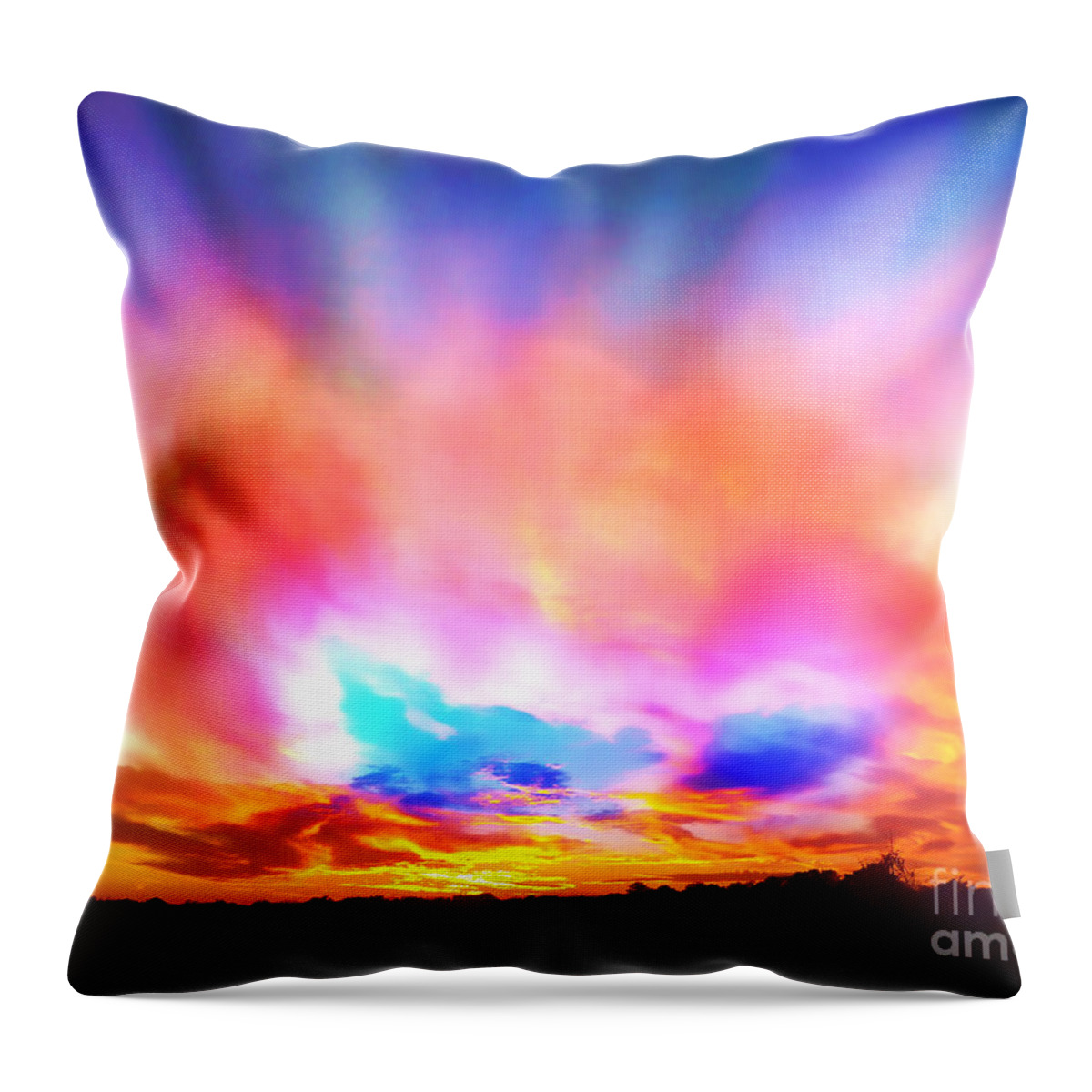 Beautiful Sunsets Throw Pillow featuring the photograph Glory Sunset by Pat Davidson