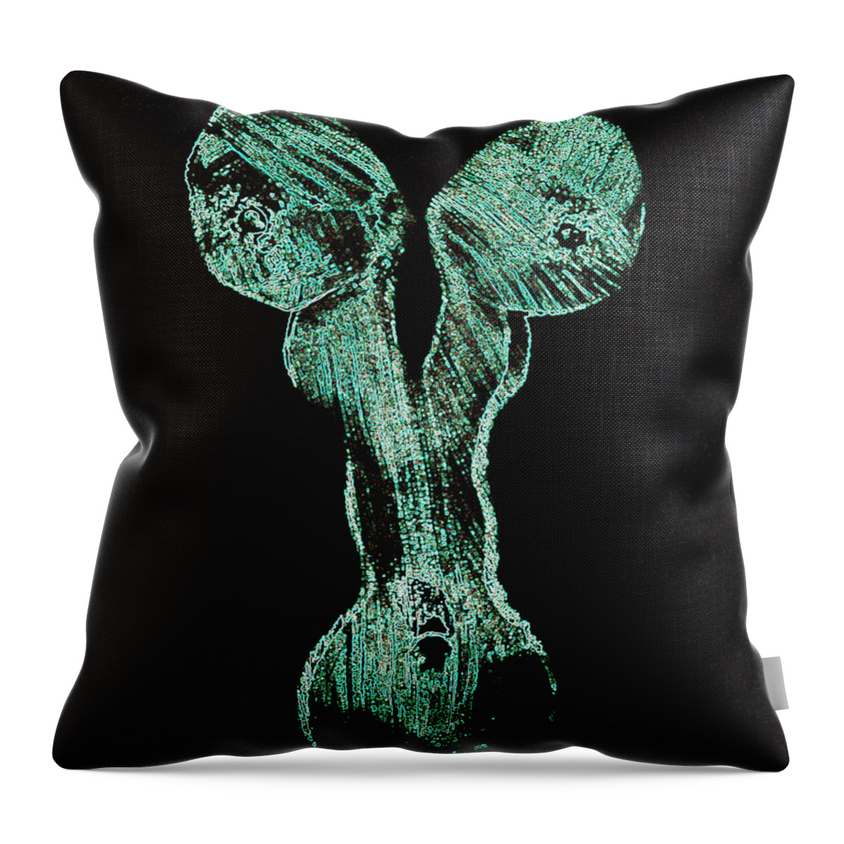 Lovers Paintings Throw Pillow featuring the painting Glowing personality by Mayhem Mediums