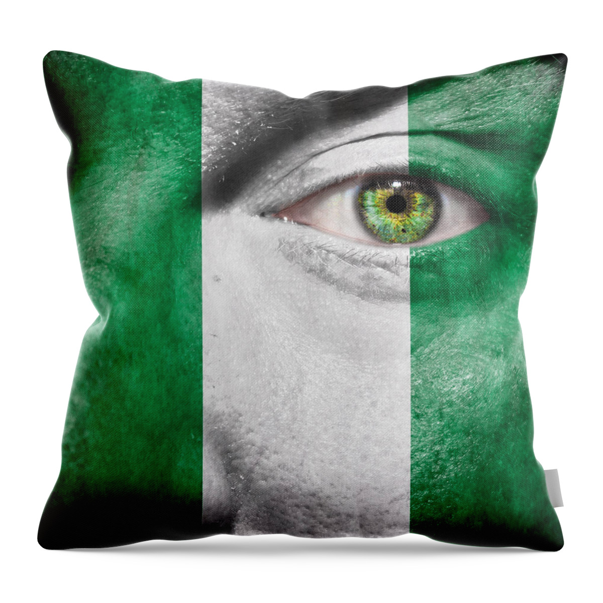 2014 Throw Pillow featuring the photograph Go Nigeria by Semmick Photo