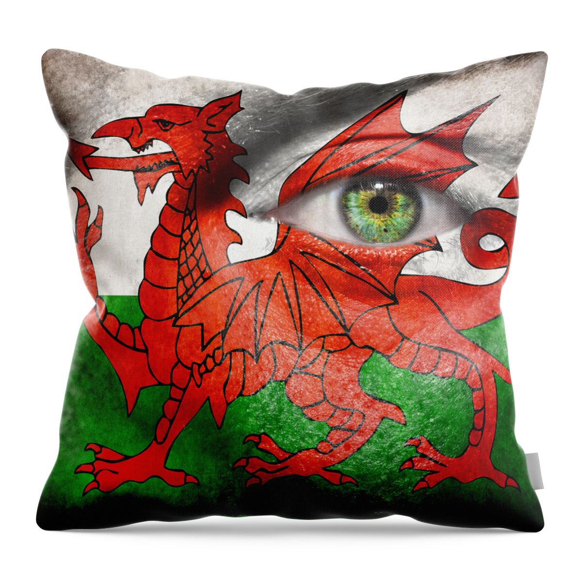 Art Throw Pillow featuring the photograph Go Wales by Semmick Photo
