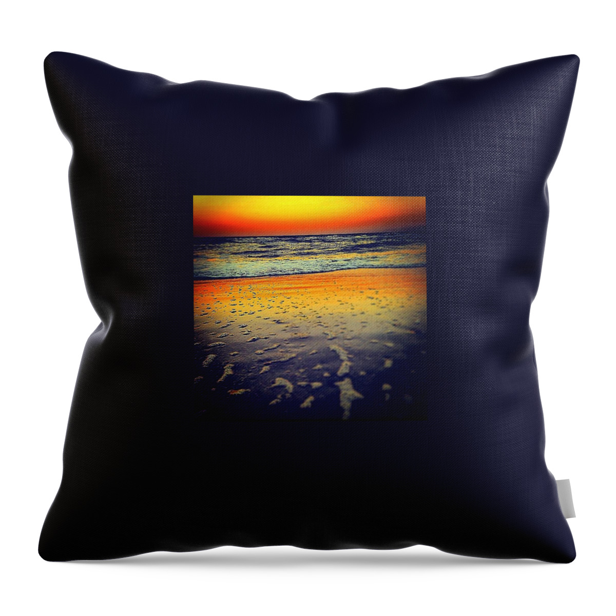 Shore Throw Pillow featuring the photograph Jacksonville Beach Sunset by Brandon McKenzie