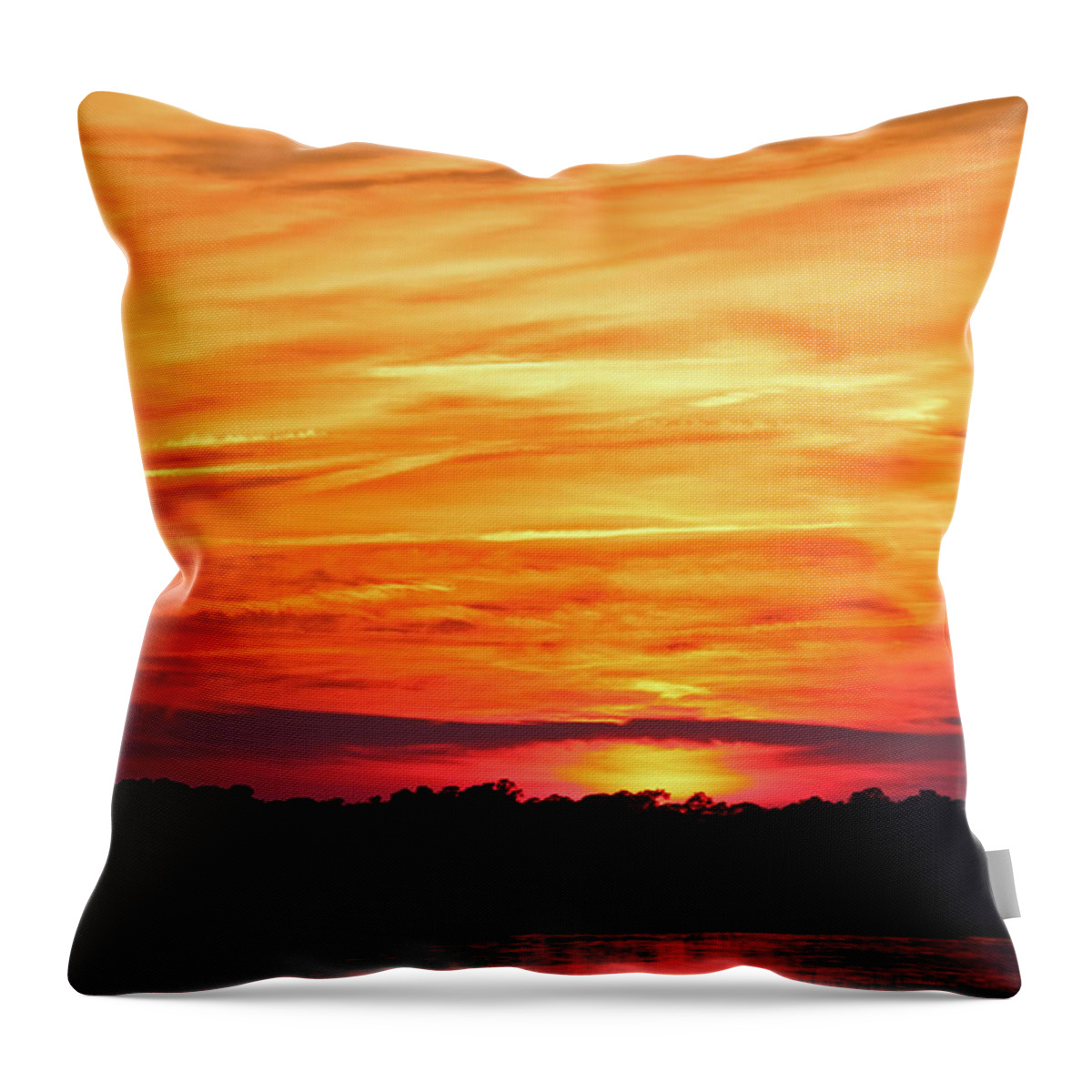 Sky Throw Pillow featuring the photograph God Paints The Sky by Cynthia Guinn