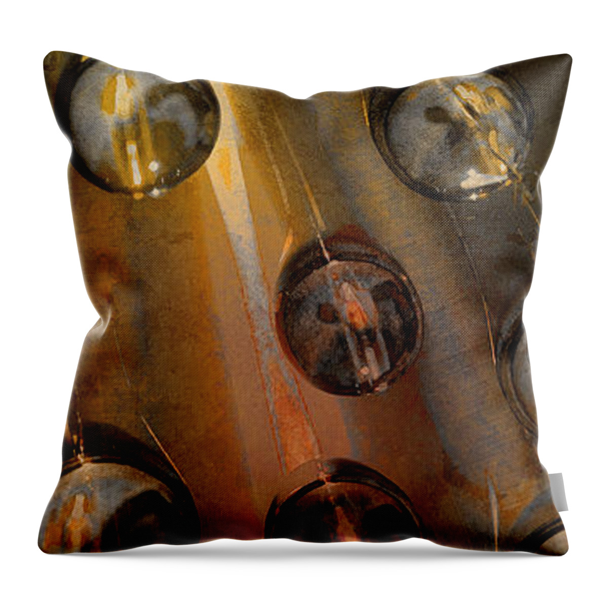 Drops Throw Pillow featuring the photograph Gold Drops 2 by WB Johnston