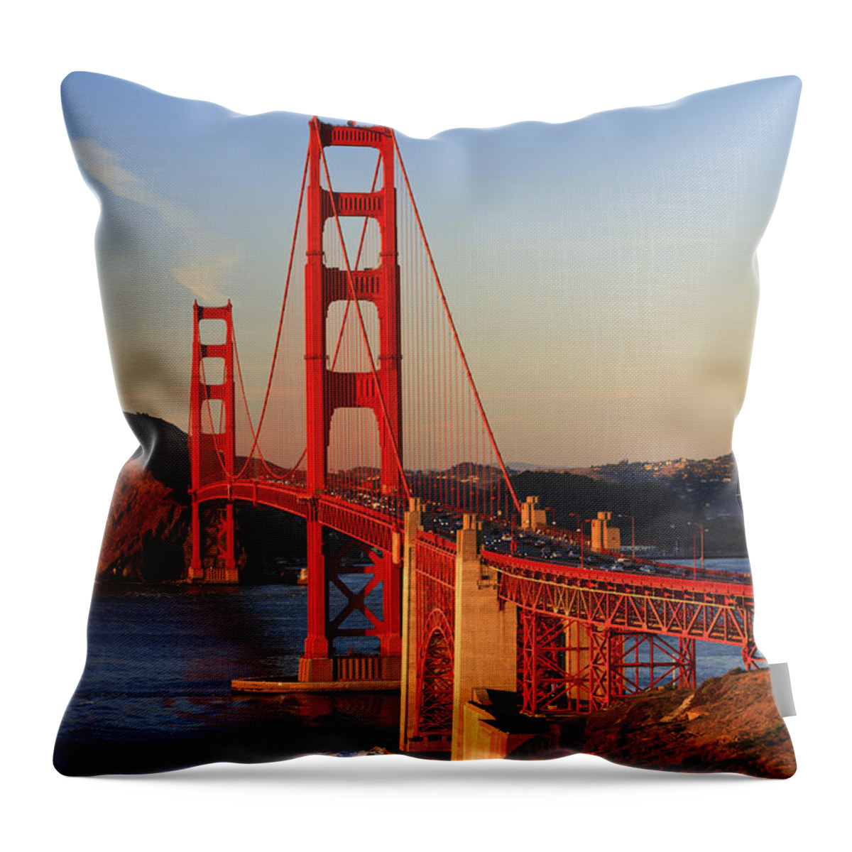 Bridge Throw Pillow featuring the photograph Golden Gate Bridge San Francisco by Stuart Westmorland