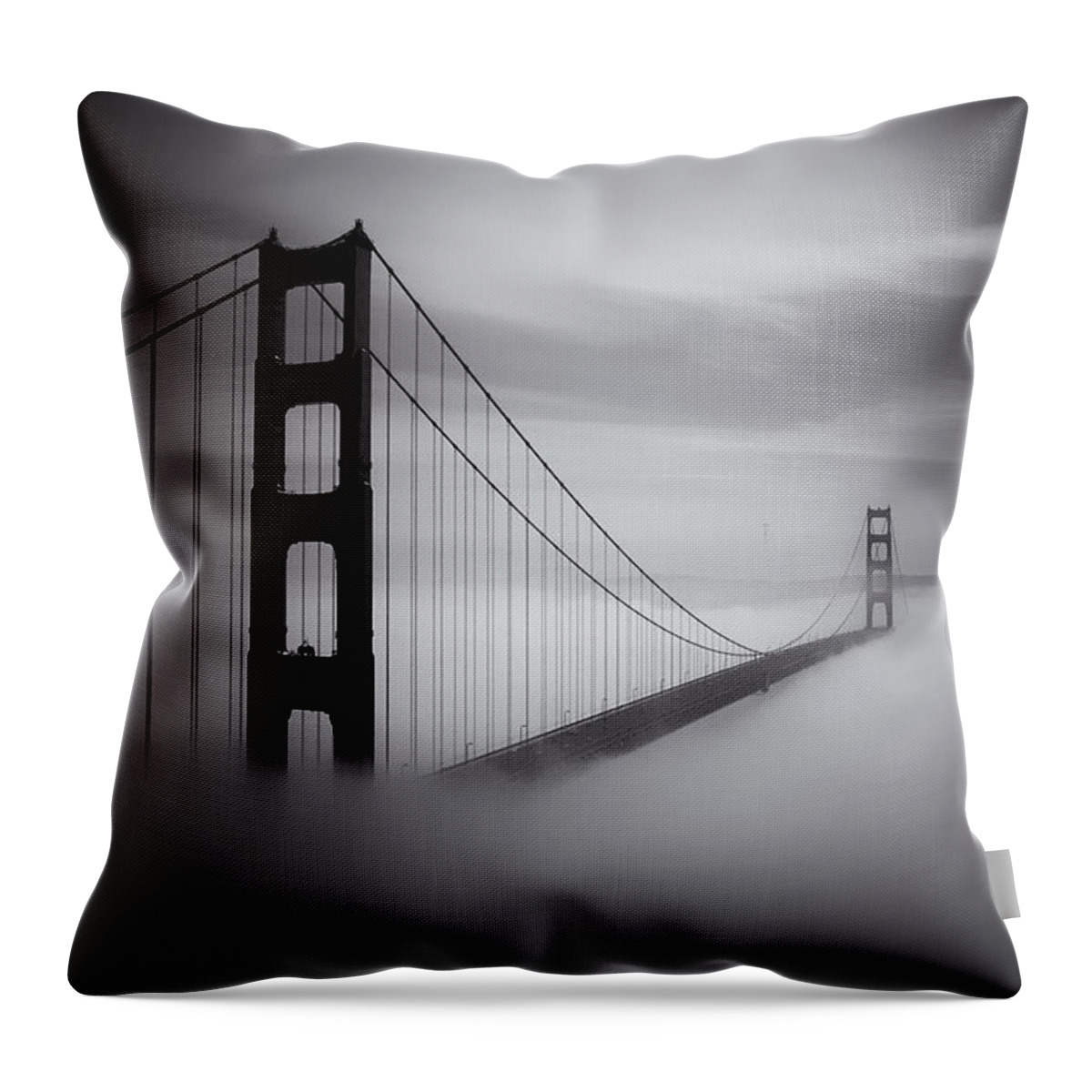 Golden Gate Bridge Throw Pillow featuring the photograph Golden Gate by Ingrid Smith-Johnsen