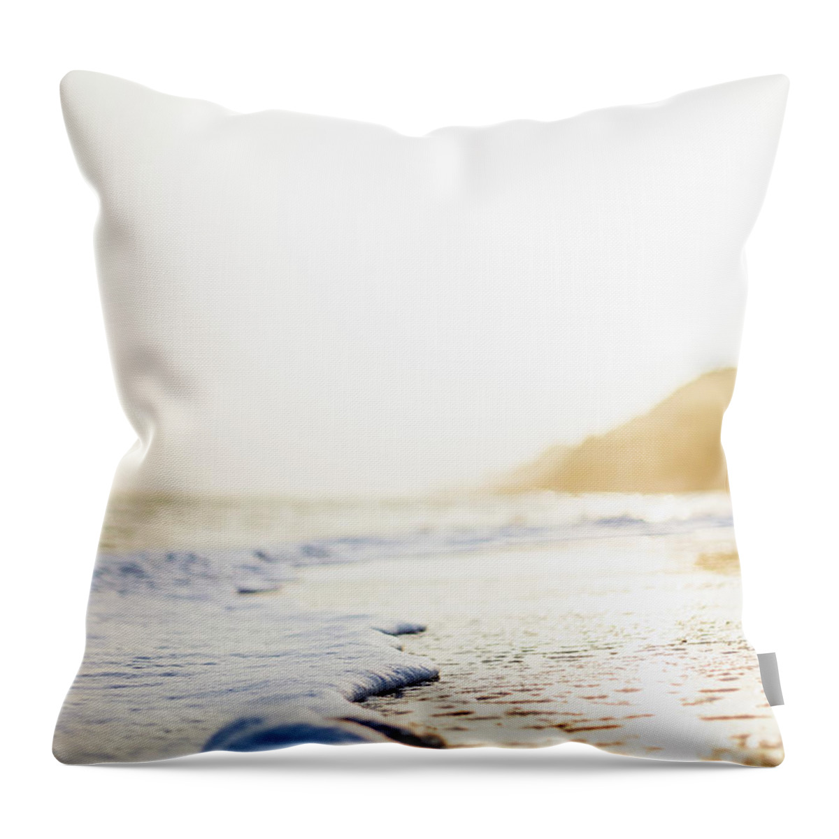 Tranquility Throw Pillow featuring the photograph Golden Waters On The South Coast Of The by Property Of Chad Powell