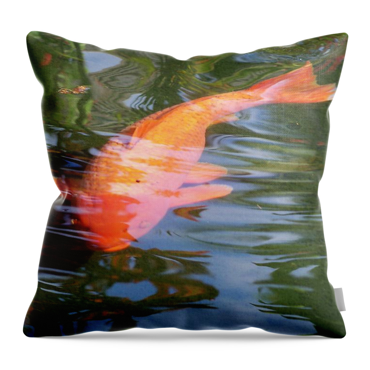 Golfish Throw Pillow featuring the photograph Goldfish by Cornelia DeDona