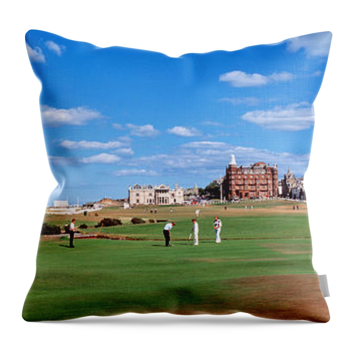 Photography Throw Pillow featuring the photograph Golf Course, St Andrews, Scotland by Panoramic Images