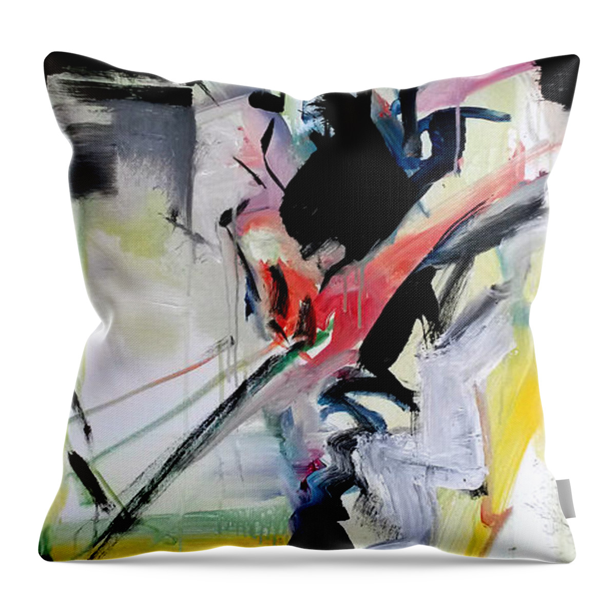  Throw Pillow featuring the painting Golf Pipe by John Gholson