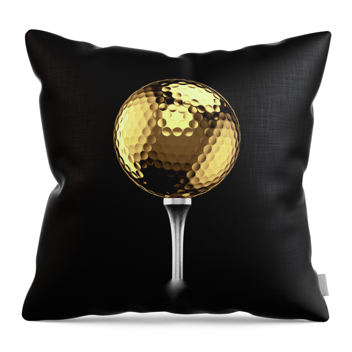 Two Objects Throw Pillow featuring the photograph Golfball And Alluminium Golf Tee by Atomic Imagery