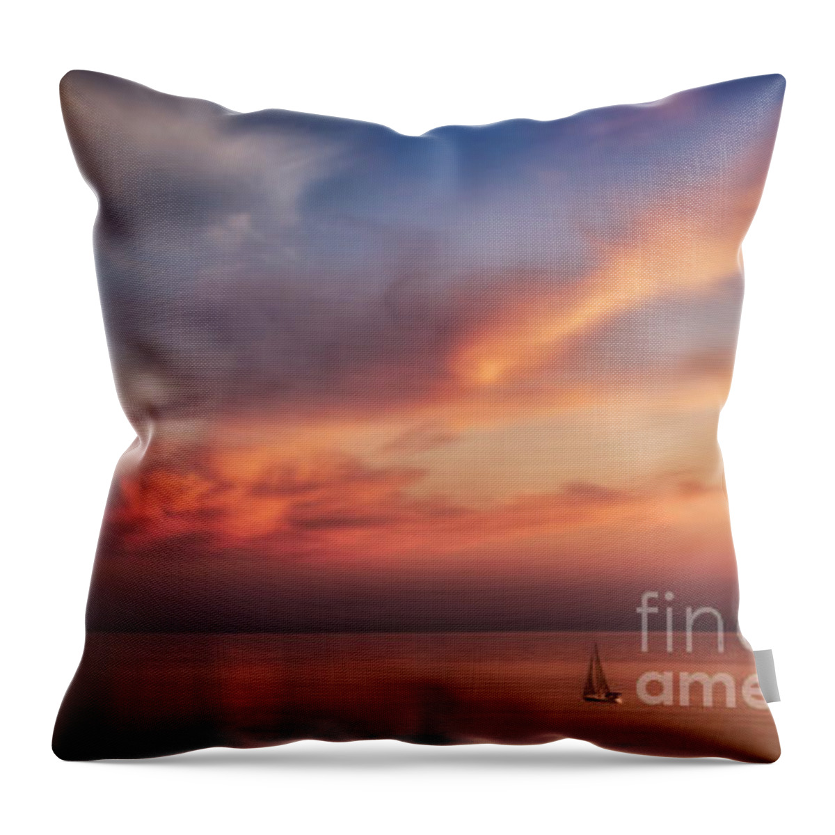 Sunset Throw Pillow featuring the photograph Good Morning Cape Cod by Susan Candelario