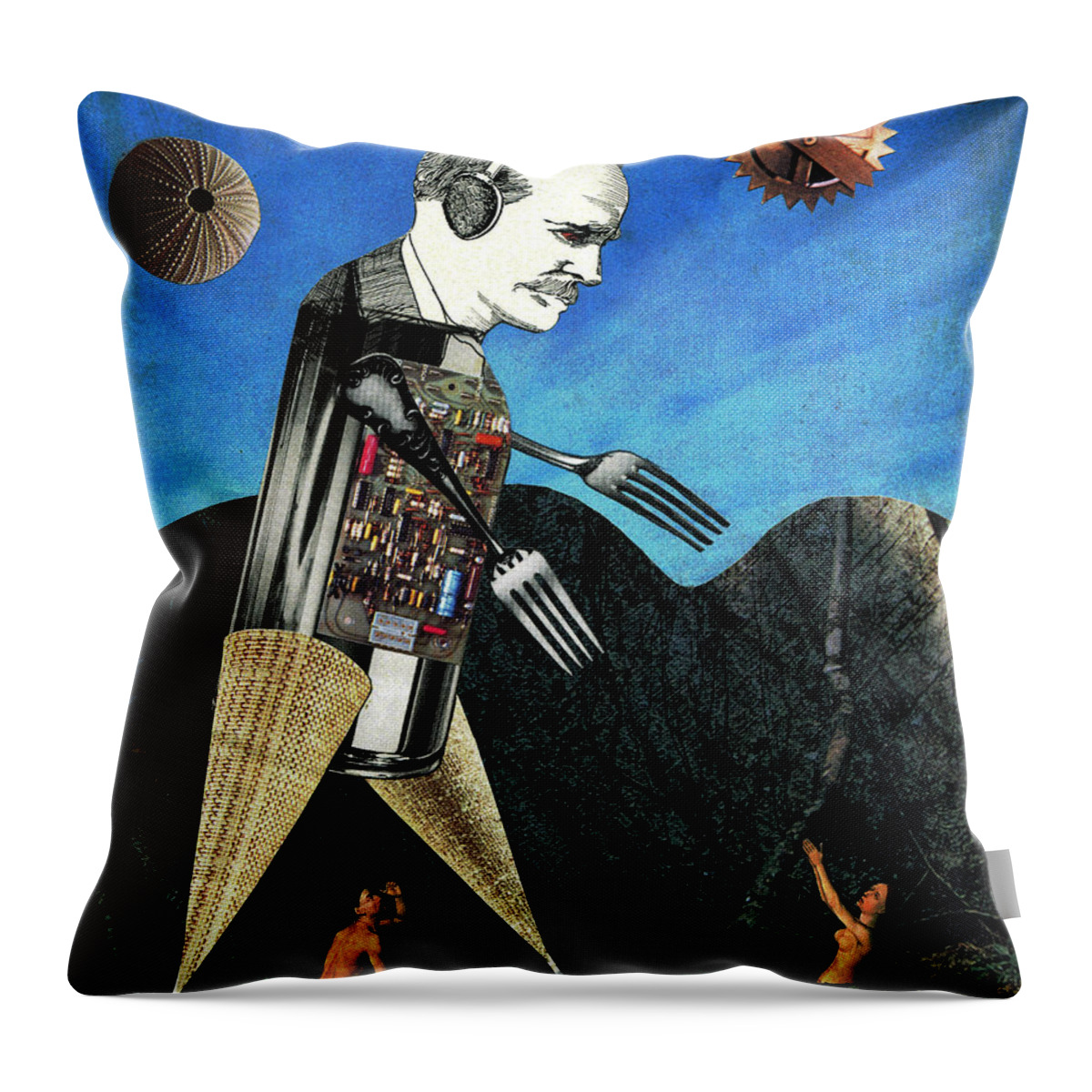 Collage Throw Pillow featuring the photograph Gotcha by Linda Apple