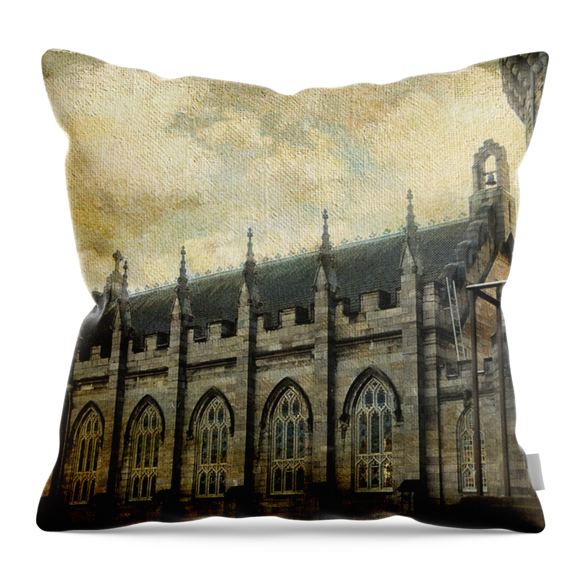 Ireland Throw Pillow featuring the photograph Gothic Revival Chapel. Dublin Castle. Streets of Dublin. Gothic Collection by Jenny Rainbow