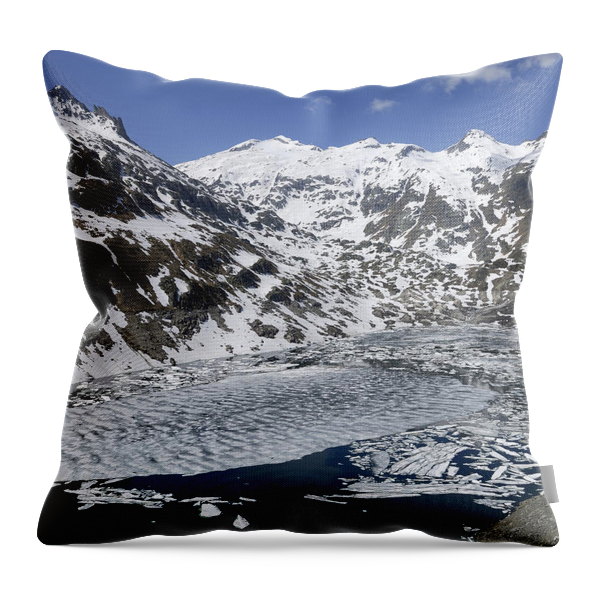 Feb0514 Throw Pillow featuring the photograph Gotthard Pass Swiss Alps by Thomas Marent