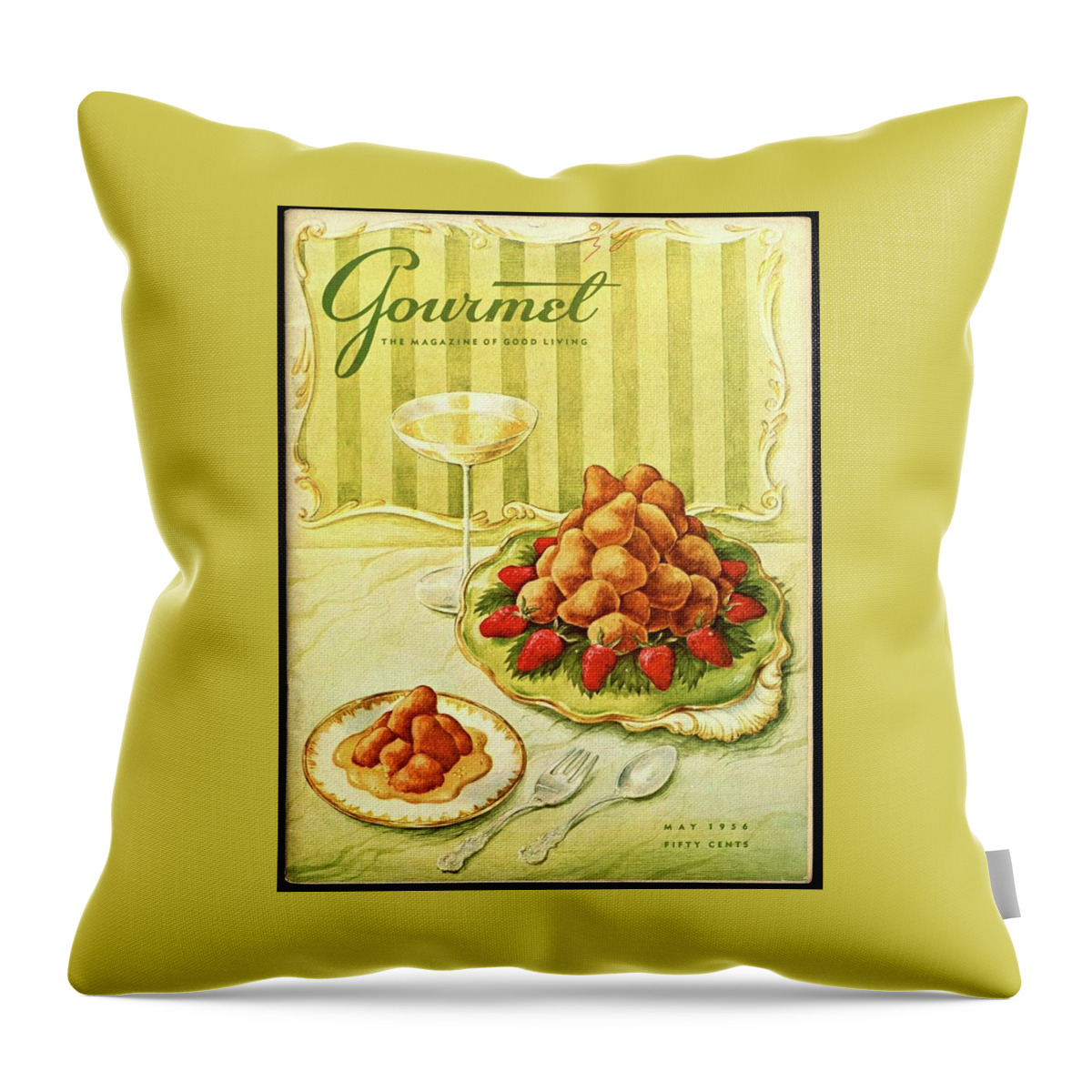 Gourmet Cover Featuring A Plate Of Beignets Throw Pillow