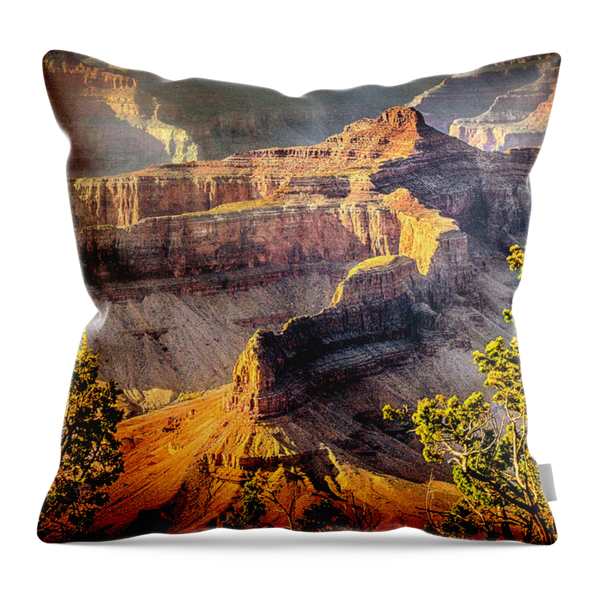 Arizona Throw Pillow featuring the photograph Grand Canyon National Park by Bob and Nadine Johnston