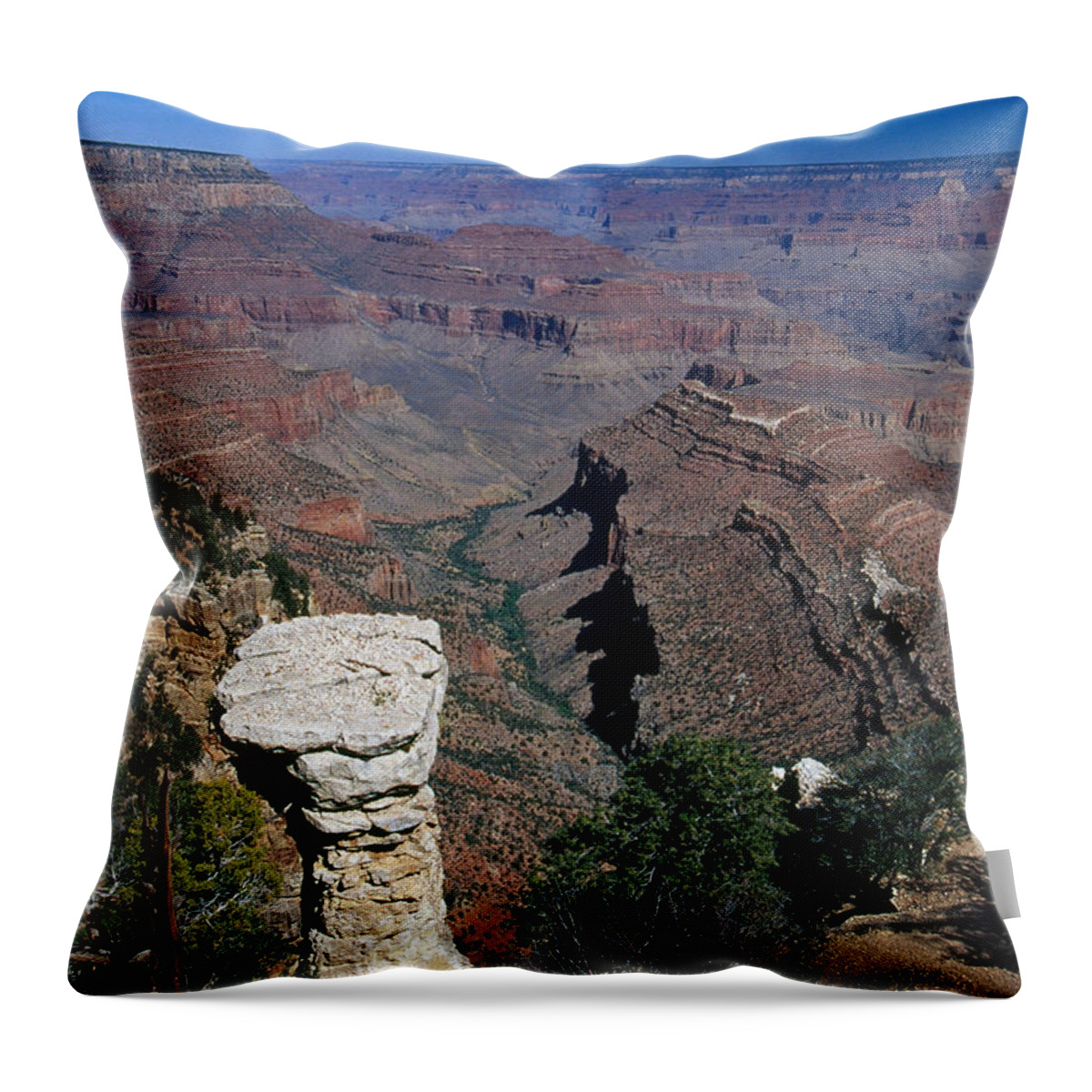 Grand Canyon National Park Throw Pillow featuring the photograph Grand Canyon Near Mather Point by Gregory G. Dimijian, M.D.