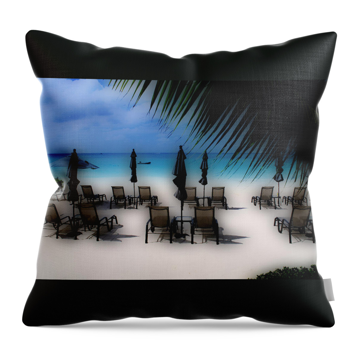 Caribbean Throw Pillow featuring the photograph Grand Cayman Dreamscape by Caroline Stella