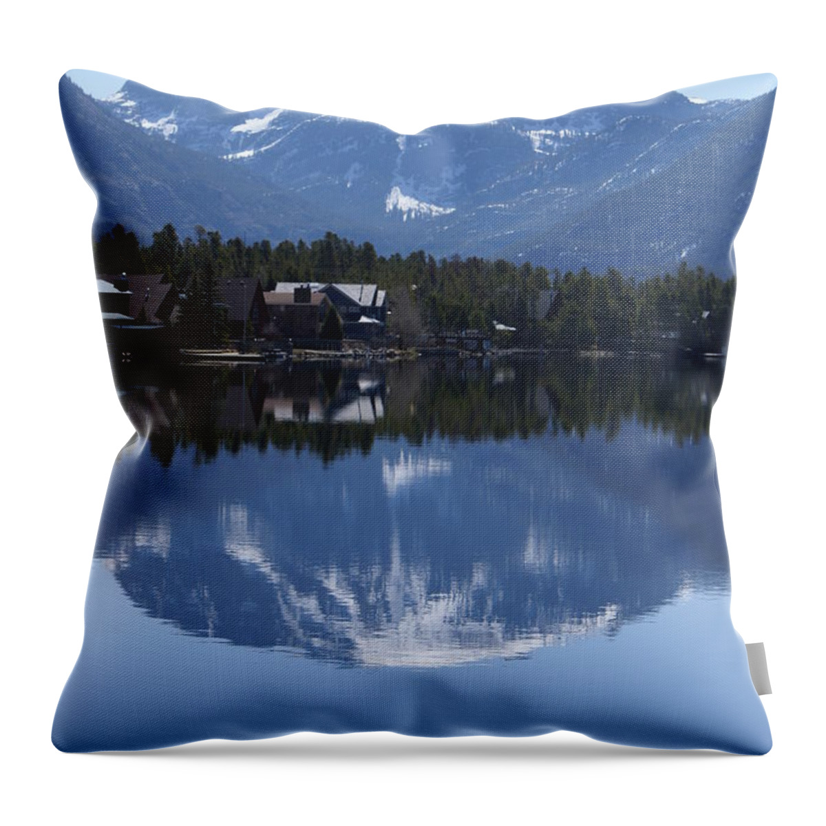 Grand Lake Co Throw Pillow featuring the photograph Grand Lake CO Mt Baldy Spring III by Jacqueline Russell