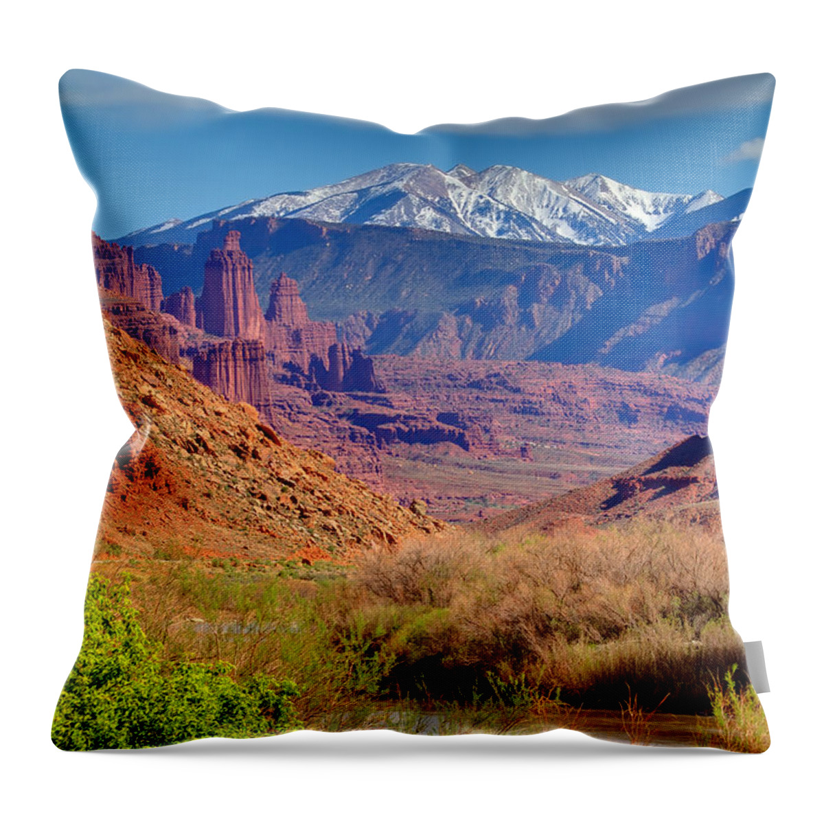 Colorado River Throw Pillow featuring the photograph Grand Views by Sue Karski