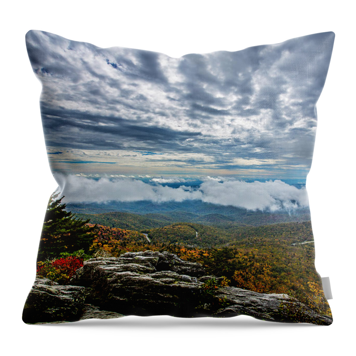 Grandfather Mountain Throw Pillow featuring the photograph Grandfather Mountain by John Haldane