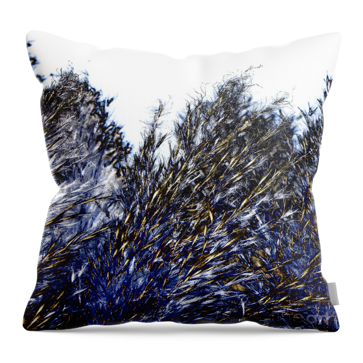 Prott Throw Pillow featuring the digital art Grass solarisation by Rudi Prott