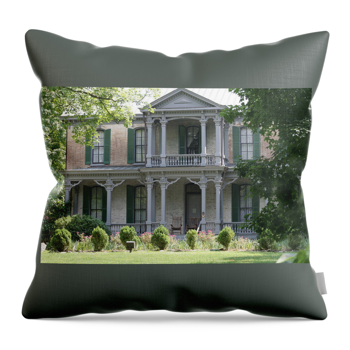 Nashville Throw Pillow featuring the photograph Grassmere Historic Home by Valerie Collins