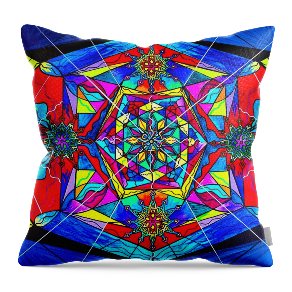 Vibration Throw Pillow featuring the painting Gratitude by Teal Eye Print Store