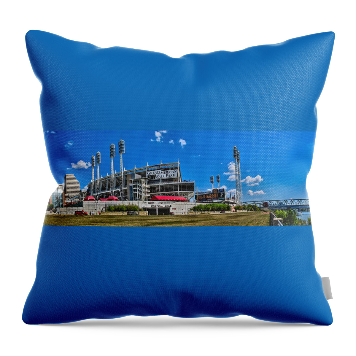 Cincinnati Throw Pillow featuring the photograph Great American Ball Park by C H Apperson