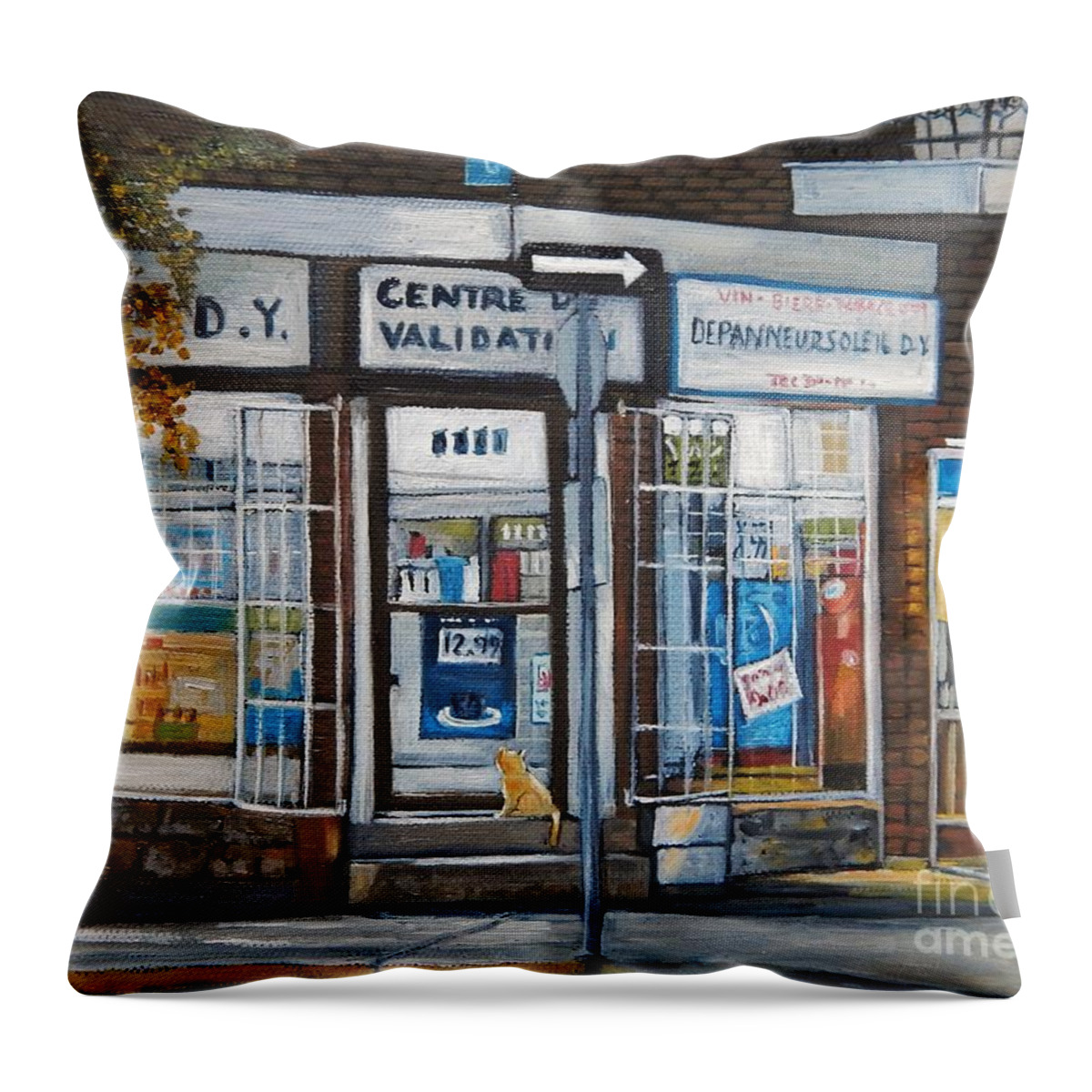 Montreal Paintings Throw Pillow featuring the painting Great Expectations by Reb Frost