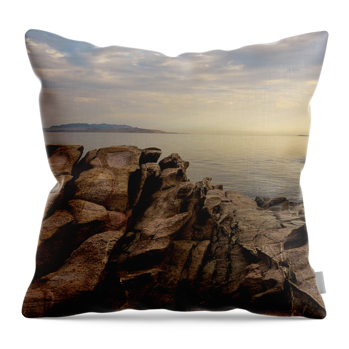 Tranquility Throw Pillow featuring the photograph Great Salt Lake by R.nial.bradshaw