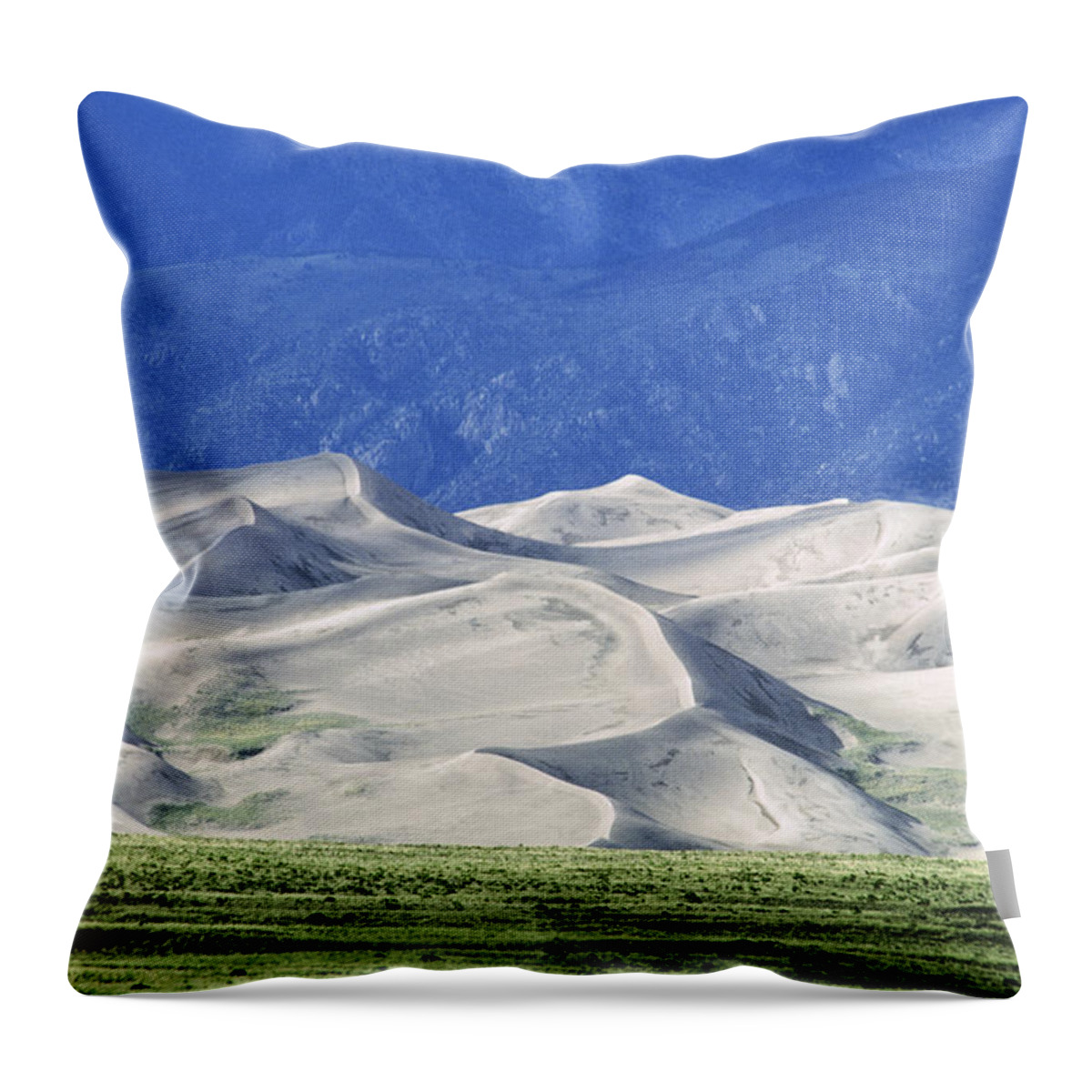 Great Sand Dunes National Park Throw Pillow featuring the photograph Great Sand Dunes National Park by James L. Amos