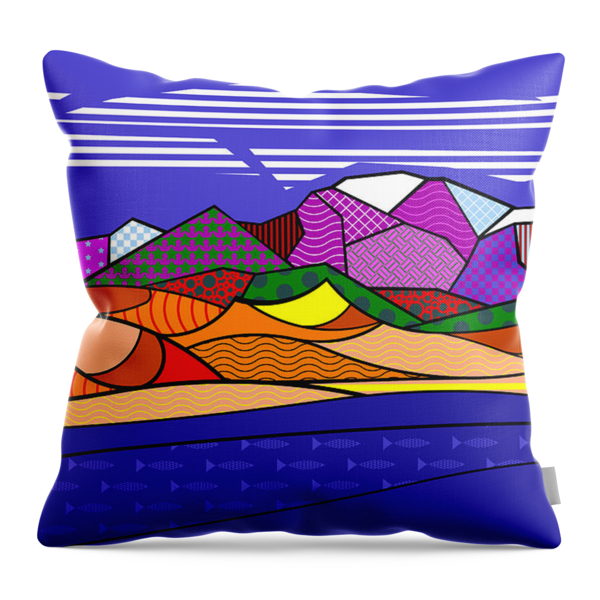 Colorado Throw Pillow featuring the digital art Great Sand Dunes by Randall J Henrie