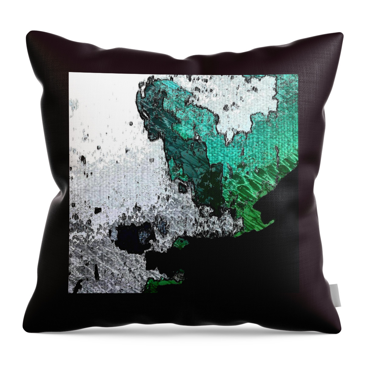#abstract #art #abstractart #tagsforlikes #abstracters_anonymous #abstract_buff #abstraction #instagood #creative #artsy #beautiful #photooftheday #abstracto #stayabstract #instaabstract Throw Pillow featuring the photograph Green and Black Lamppost by Jason Roust