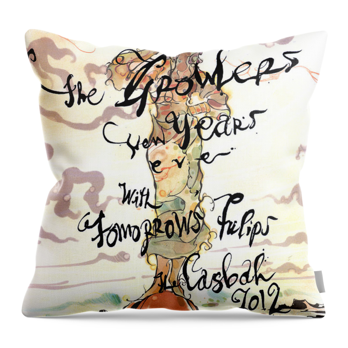 Fine Art Throw Pillow featuring the painting Growler Poster by Harry Holiday