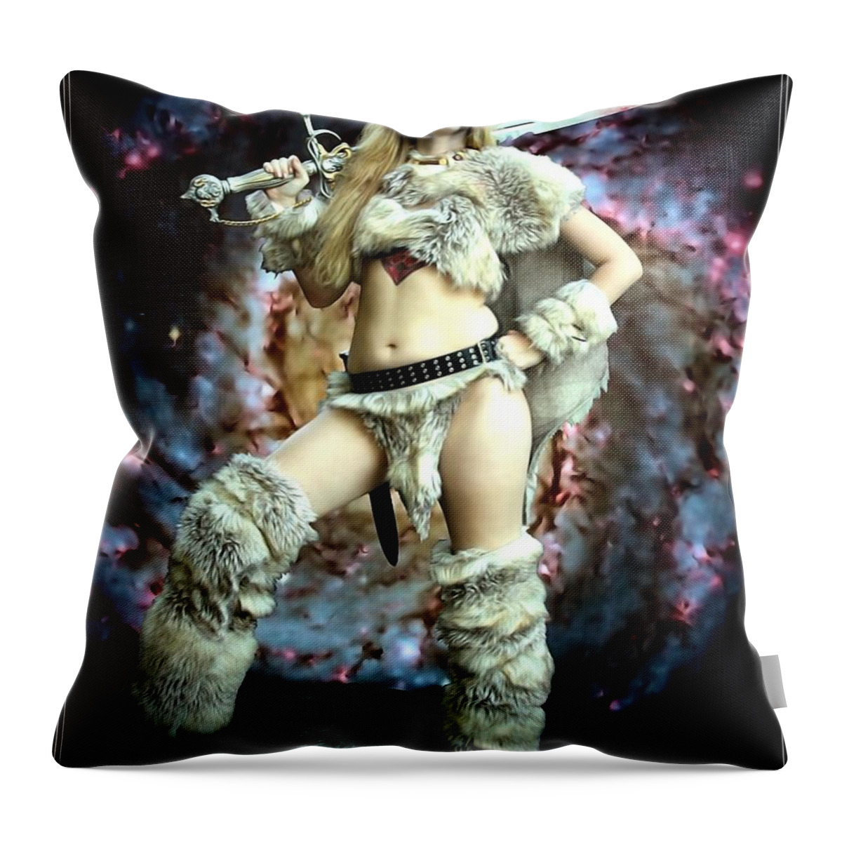 Sexy Throw Pillow featuring the photograph Guardian At the Well of Souls by Jon Volden